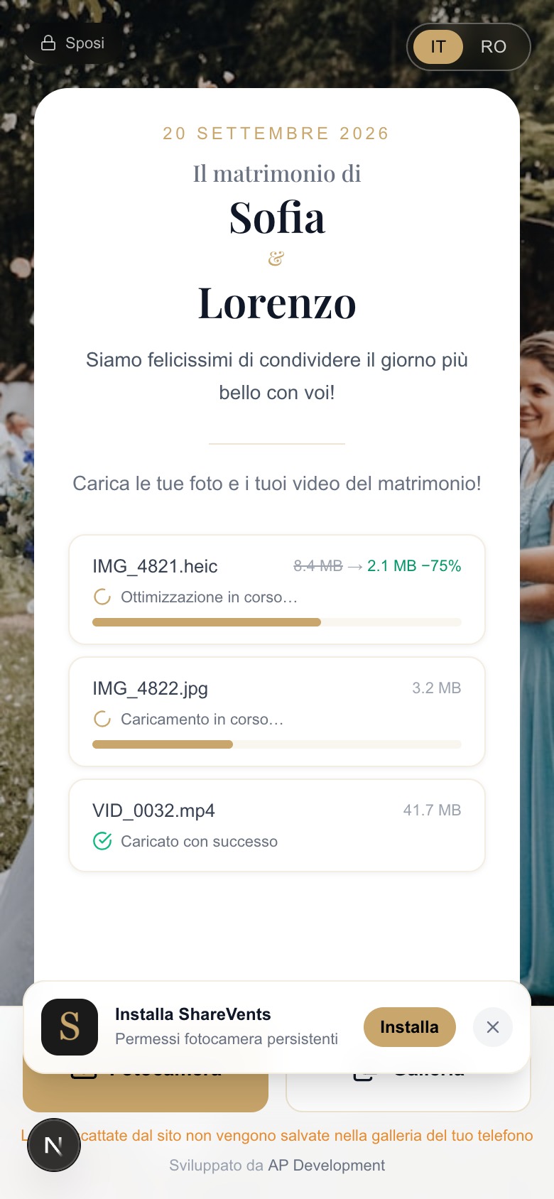 Fotocamera o Galleria